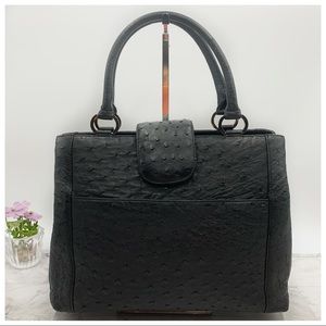BAGFAN Authentic Ostrich Leather Bag